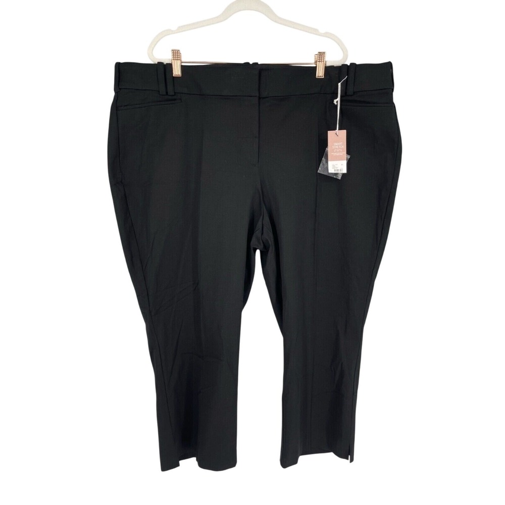Lane Bryant Pants Womens Plus 24 Black Cropped 23.5" Inseam Allie Cotton Office